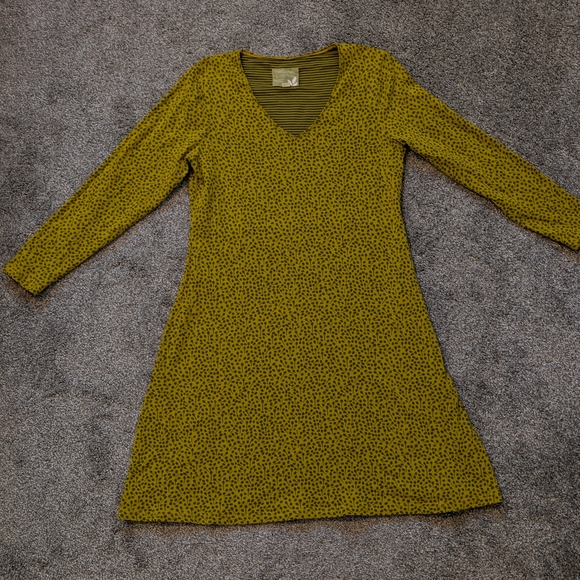 Gudrun Sjoden Yellow Long Sleeve V-Neck Dress - Picture 2 of 6